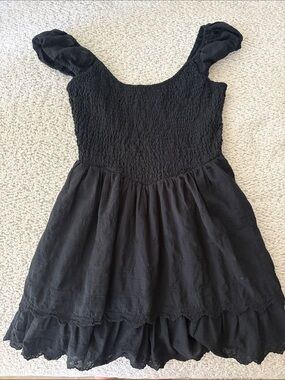 American Eagle- Black Bodice Tiered Dress